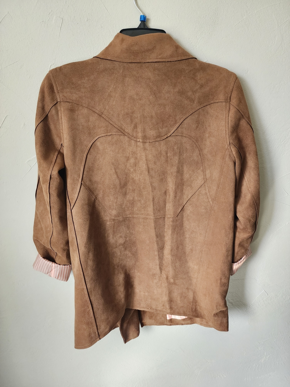 Anthropologie Faux Suede Moto Jacket in Light Brown Size XS - Picture 5 of 5